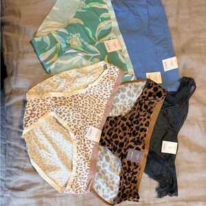 Target Women's Intimates in Blue, Green, and Leopard Print